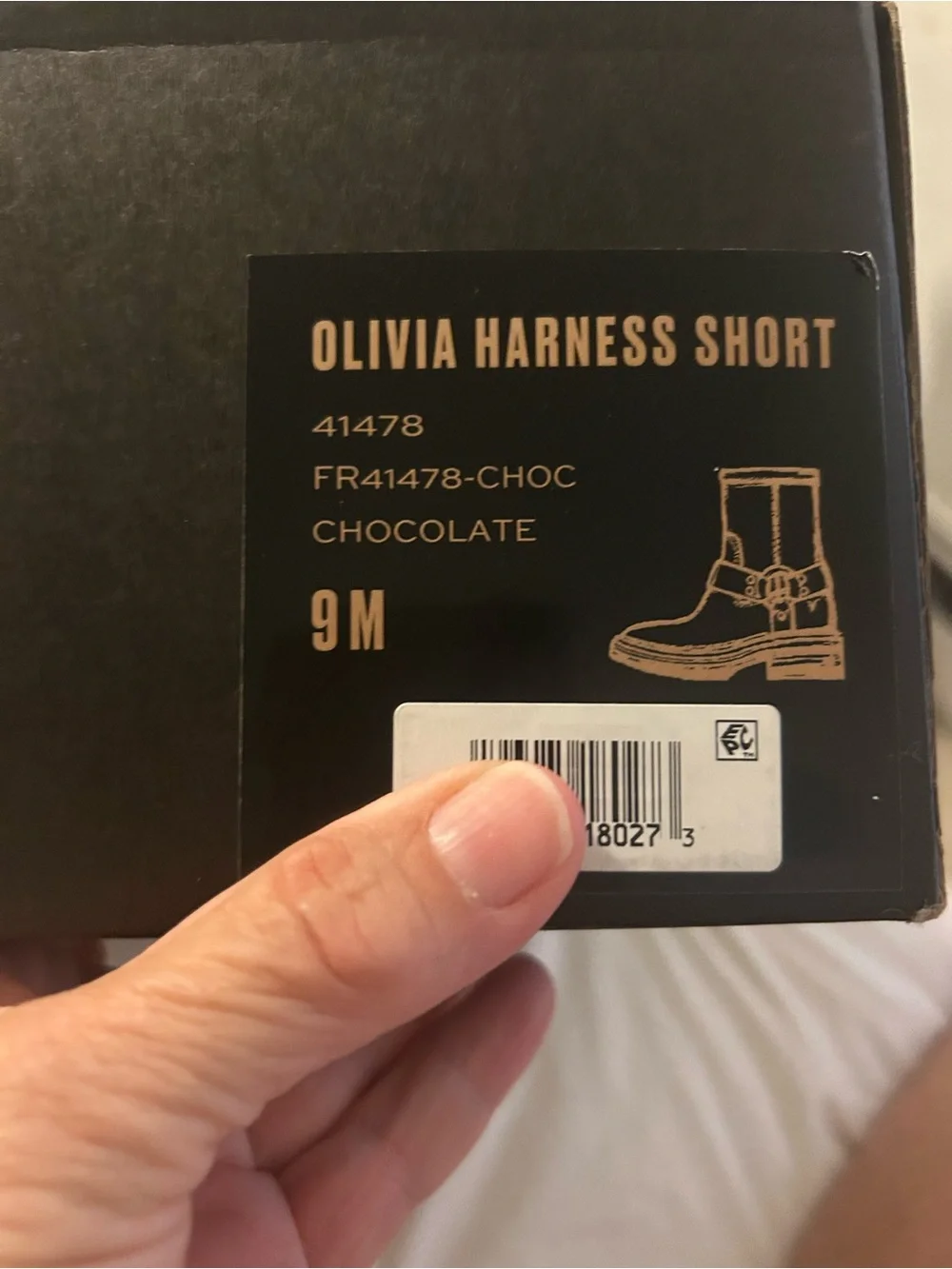 FRYE NWT Olivia Harness Short Boot - Dark Brown Women’s Leather Boot in box